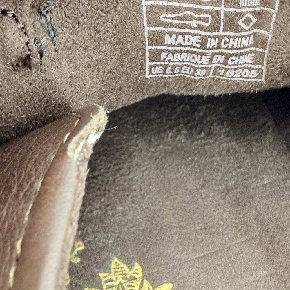 Taos Encore Brown Leather Slip On Comfort Shoes Womens 8.5 Casual Walking Travel - Picture 14 of 14